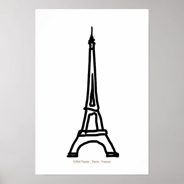 Affiches Tour Eiffel Paris/France pour murs (Devant)