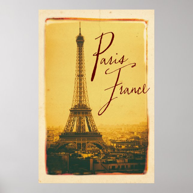 Affiches tour eiffel vintage (Devant)