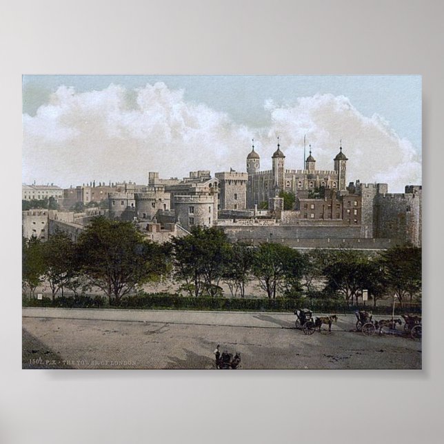 Affiches Tour vintage Angleterre Londres 1890 (Devant)