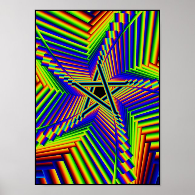 Affiches tourbillon arc-en-ciel pentacle 3 (Devant)