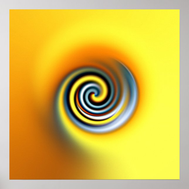 Affiches tourbillon jaune (Devant)