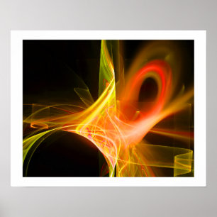 AFFICHES TOURBILLONS EN JAUNE ORANGE