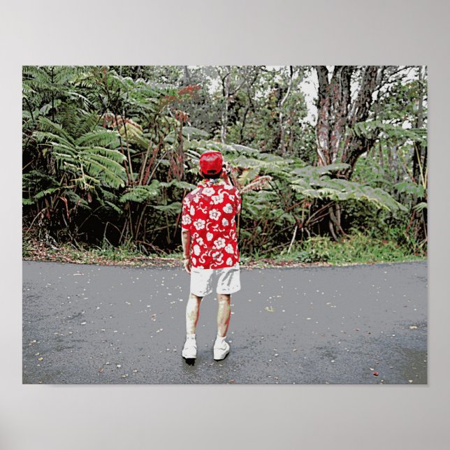 Affiches Touriste en Chemise hawaïenne (Devant)