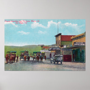 Affiches Touristes partant pour la scène de Tijuana