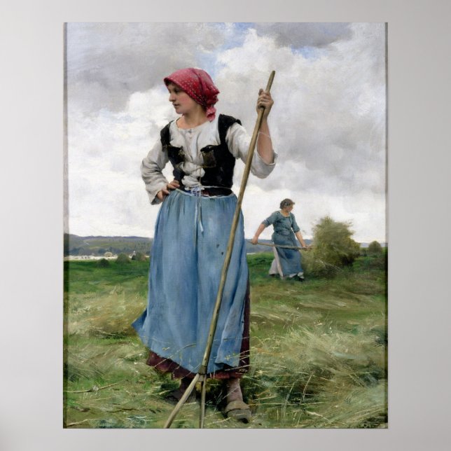 Affiches Tourner le foin (huile sur toile) (Devant)