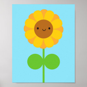 Affiches Tournesol de Kawaii