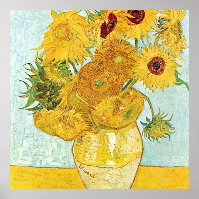 Affiches tournesol par Vincent Van Gogh, post impressionnis (Devant)