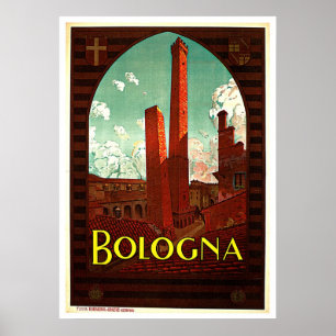 Affiches Tours de Bologne Italie Vintage