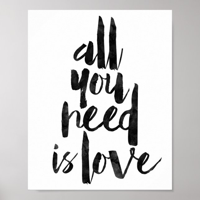Affiches Tout Ce Dont Vous Avez Besoin Est L'Amour (Devant)
