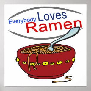 Affiches Tout Le Monde Aime Ramen Parodie