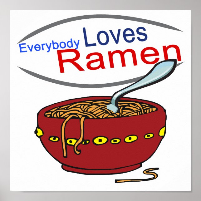 Affiches Tout Le Monde Aime Ramen Parodie (Devant)