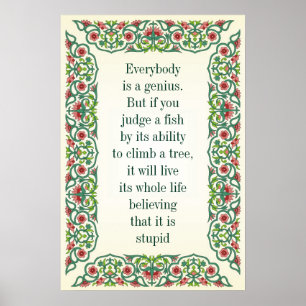 Affiches Tout le monde est un génie. Mais si vous jugez un
