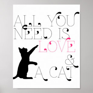 Posters Affiches Chat Zazzle Fr