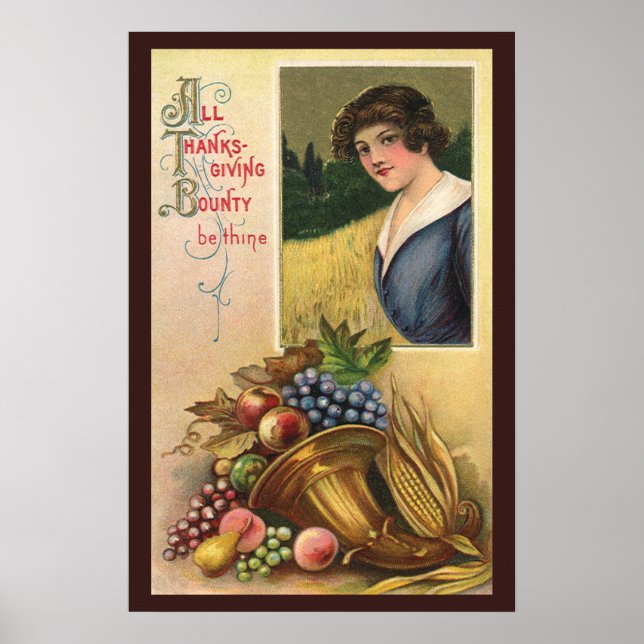 Affiches Toute la générosité de Thanksgiving Soit mince (Devant)