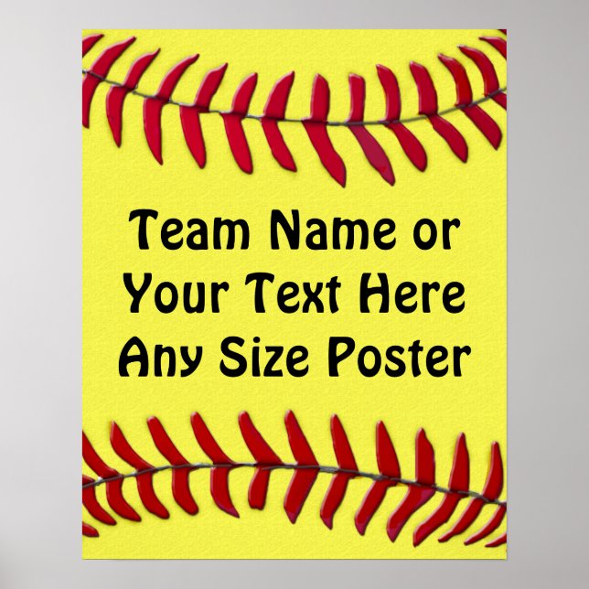 Affiches Toute taille Personnalisée SOFTBALL Posters, VOTRE (Devant)