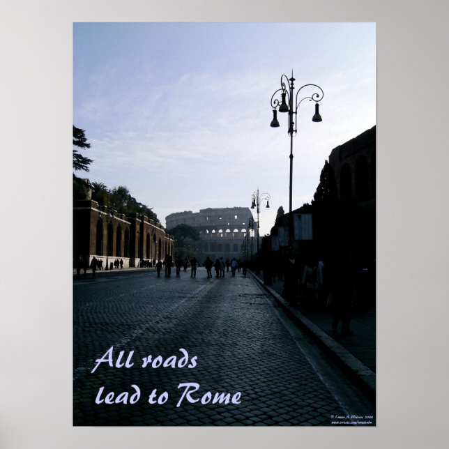 Affiches Toutes les routes mènent à Rome (Devant)