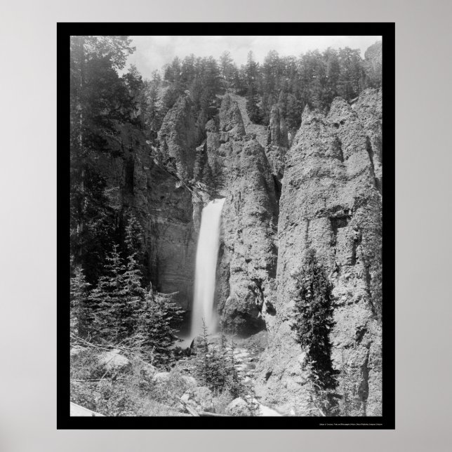 Affiches Tower Falls Yellowstone 1899 (Devant)