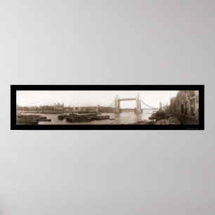 Affiches Tower of London Bridge Photo 1909