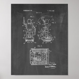 Affiches Toy Robot Patent - Chalkboard