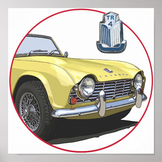 Affiches TR4 jaune (Devant)