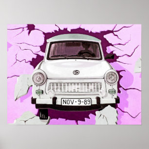 Affiches Trabing Car et Pink/Lilac Berlin Wall