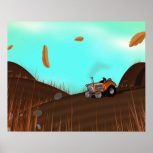 Affiches Tracteur agricole vintage