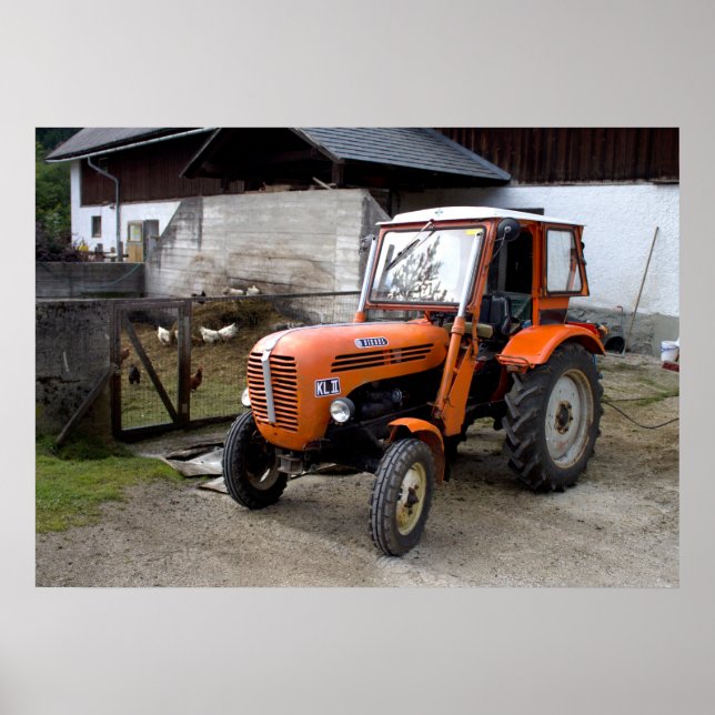 Affiches Tracteur Orange Steyr KL II (Devant)