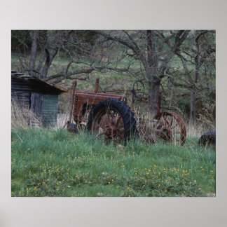 Affiches Tracteur rustique