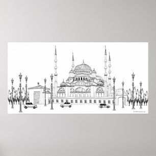 Affiches Traffic by mosque