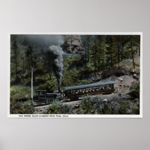 Affiches Train à crémaillère en montée
