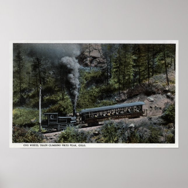 Affiches Train à crémaillère en montée (Devant)