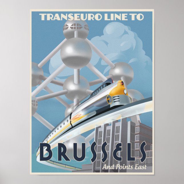 Affiches Train à travers l'Europe - de l'avenir ! (Devant)