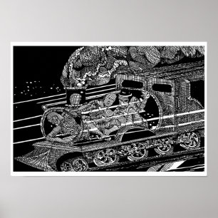 AFFICHES TRAIN À VAPEUR PAR BARRY COOKE