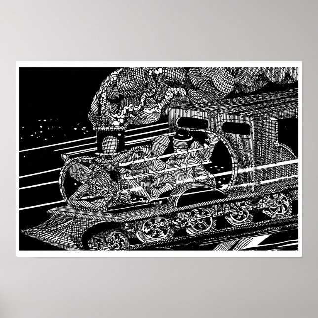 AFFICHES TRAIN À VAPEUR PAR BARRY COOKE (Devant)