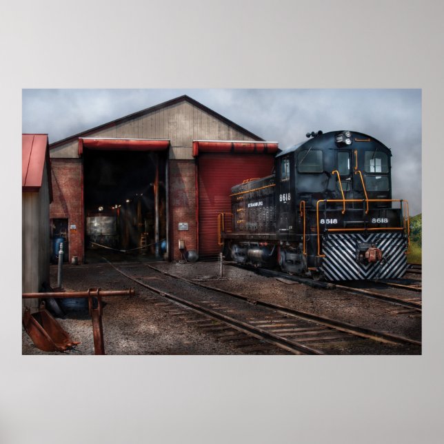 Affiches Train - Centre de réparation de Strasburg (Devant)
