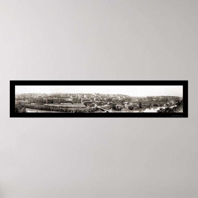 Affiches Train & City Lynchburg Photo 1915 (Devant)