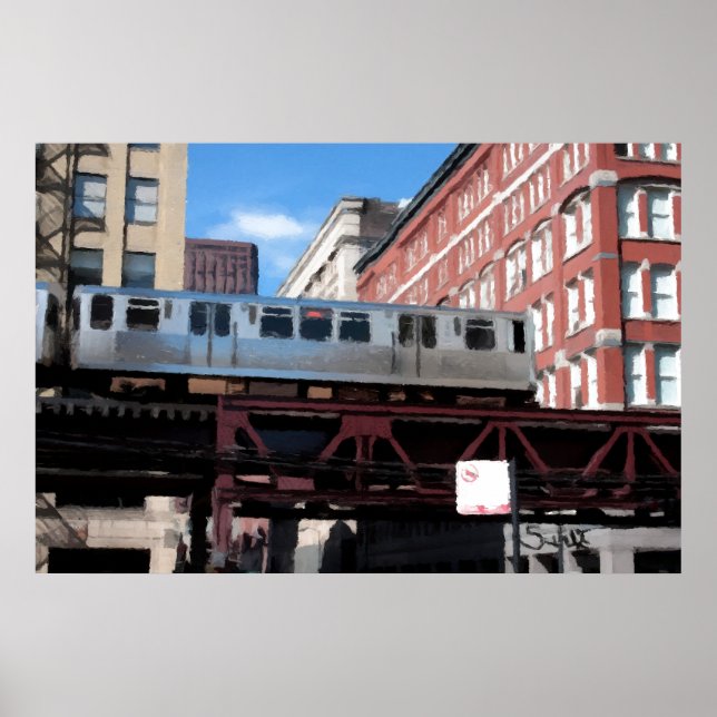 Affiches Train de Chicago (Devant)