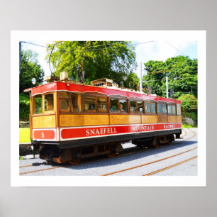 Affiches Train de montagne Snaefell