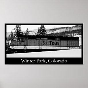 Affiches Train de ski de parc d'hiver