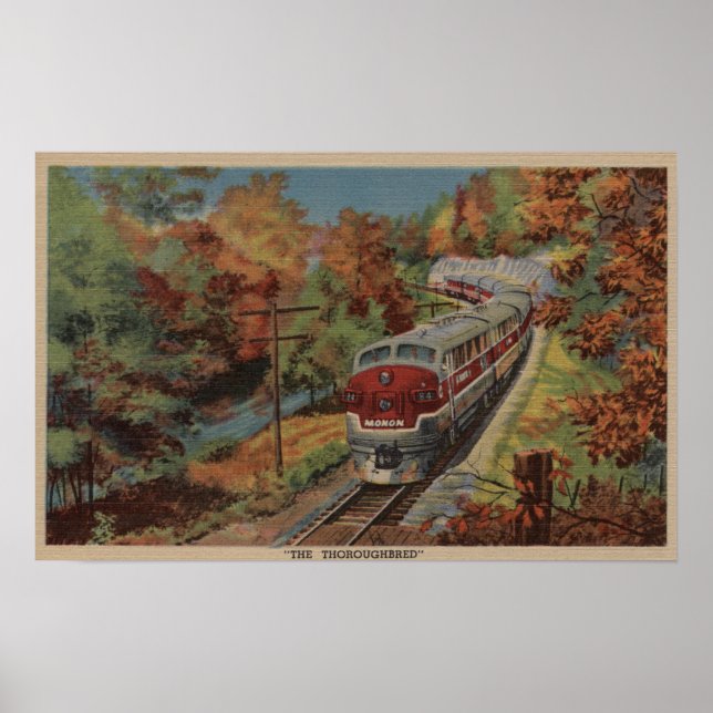 Affiches Train Le Thoroughbred, Monon (Devant)