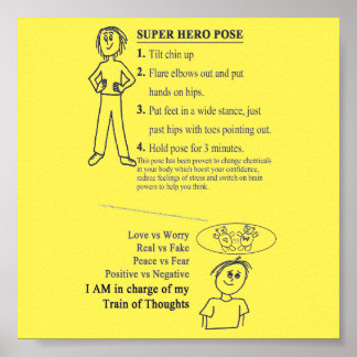 Affiches Train of Thought - Super Hero Pose Rappels