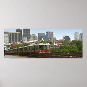 Affiches Train quittant Boston