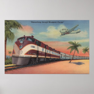 Affiches Train rationalisant par la Floride
