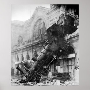 Affiches Train Wreck à la gare Montparnasse à Paris 1895