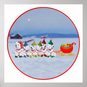 Affiches Traîneau de Noël