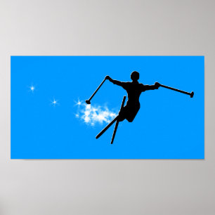 Affiches traînée de poudre de ski