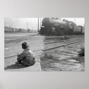 Affiches Trains de observation de garçon, 1939. Photo