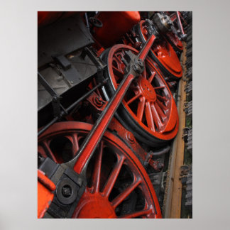 Affiches Trains ferroviaires sur rails