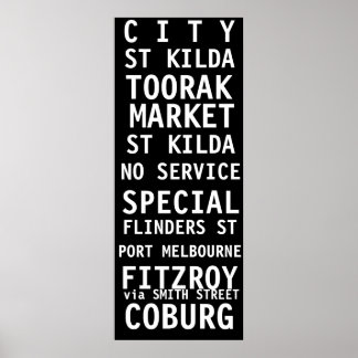 AFFICHES TRAMWAY MELBOURNE VINTAGE