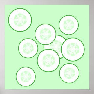 Affiches Tranches de concombre.